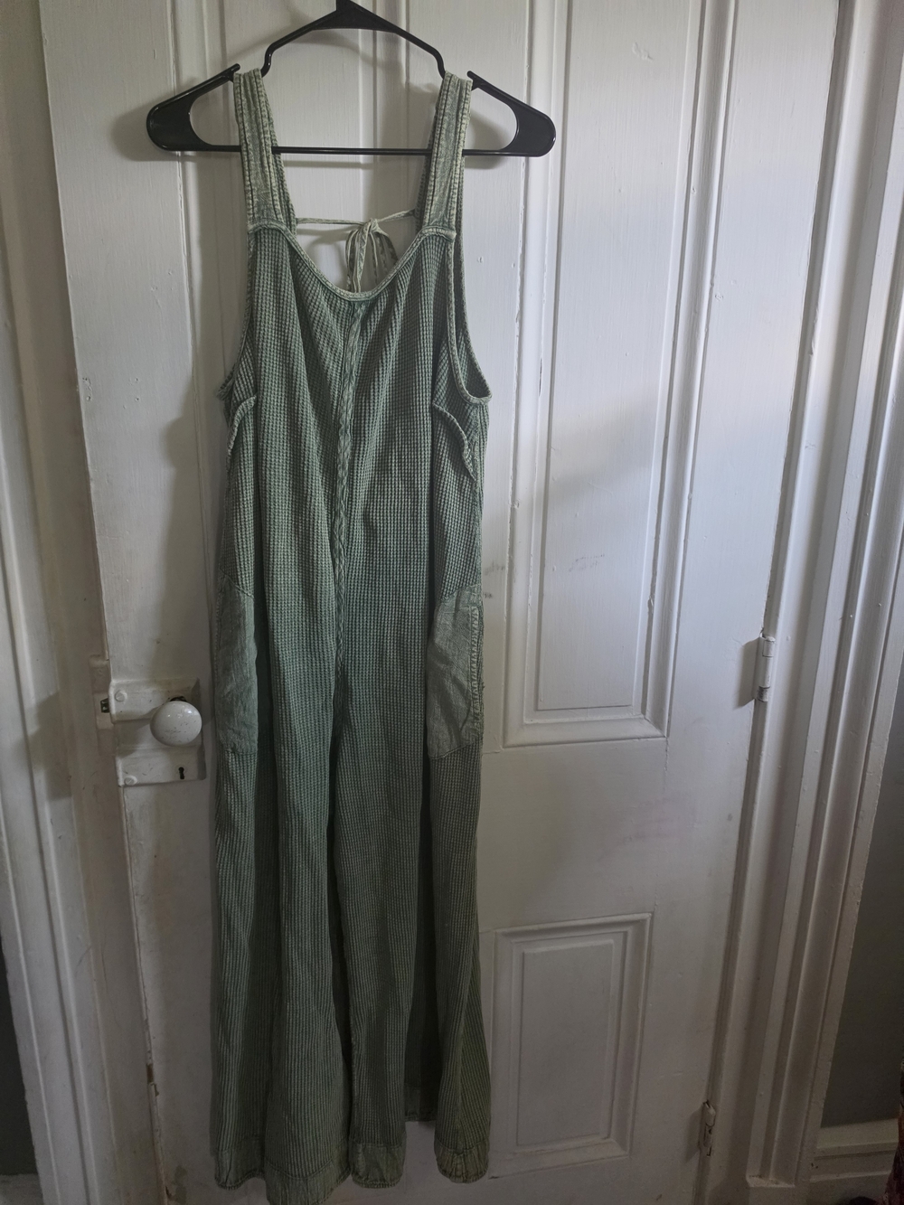 So Me Green Striped Jumpsuit Romper
